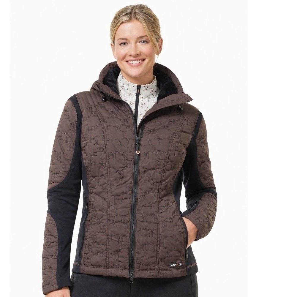 Kerrits Riding Jacket M Hooded Equestrian Performance Quilted Horses Riding